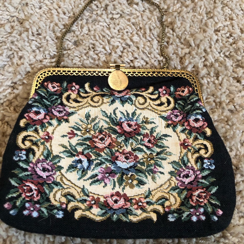 Vintage tapestry handbag